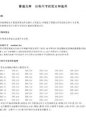 管道元件　公稱尺寸的定義和選用國標/T 1047-2019