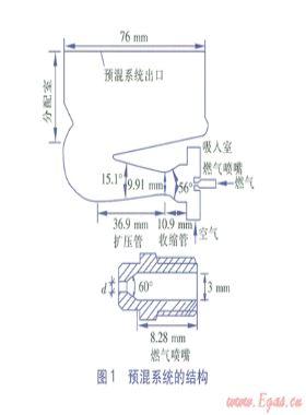 快速熱水器燃氣和空氣預混系統(tǒng)的數(shù)值模擬
